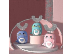 Escova De Dentes Elétrica Infantil Automática Para Limpeza Oral, Carregamento Usb, Sônica, Com Design De Dinossauro Fofo Em Formato De U, Modelo