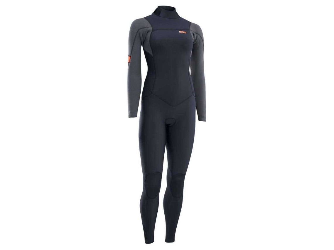 Terno de Neoprene Feminino Manga Longa com Zíper Nas Costas Amaze Amp 5/4 Mm Cinzento Sion