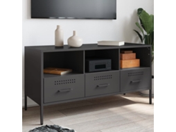 Vidaxl Móvel De Tv 100,5x39x50,5 Cm Aço Preto