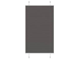 Vidaxl Preto Plissada Cega 80x100 Cm Largura Tecido 79,4 Cm Poliéster