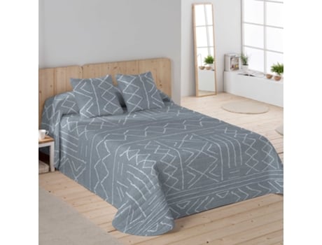 SANDAL Colcha Bouti Estampada Microfibra Peso 70 Gramas Cama 180 Nauek Grey