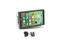 Central Multimédia Automóvel Double Din Ecrã Táctil com Câmara de Marcha atrás e Carplay (7 Polegadas)