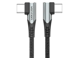 Cabo USB 2.0 Tipo C com Ventilação de 90° / Cabo USB Tipo C Macho -