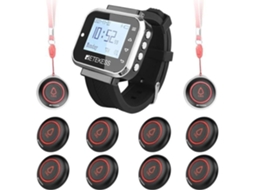 Retekess Td110 Sistema De Pager, Sistema De Chamada Sem Fio, 8 Idiomas, Baterias Integradas De 300mah, 72 Horas De Tempo De Espera