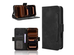 Capa De Couro Genuíno Retro Para Iphone 17 Pro Max - Textura De Pele De Bezerro - Compartimento Multifunções Para Cartões