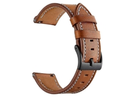 Pulseira De Couro Genuíno Com Costura Para Garmin Forerunner 265/255 22 Mm Jkw Olysi Shop