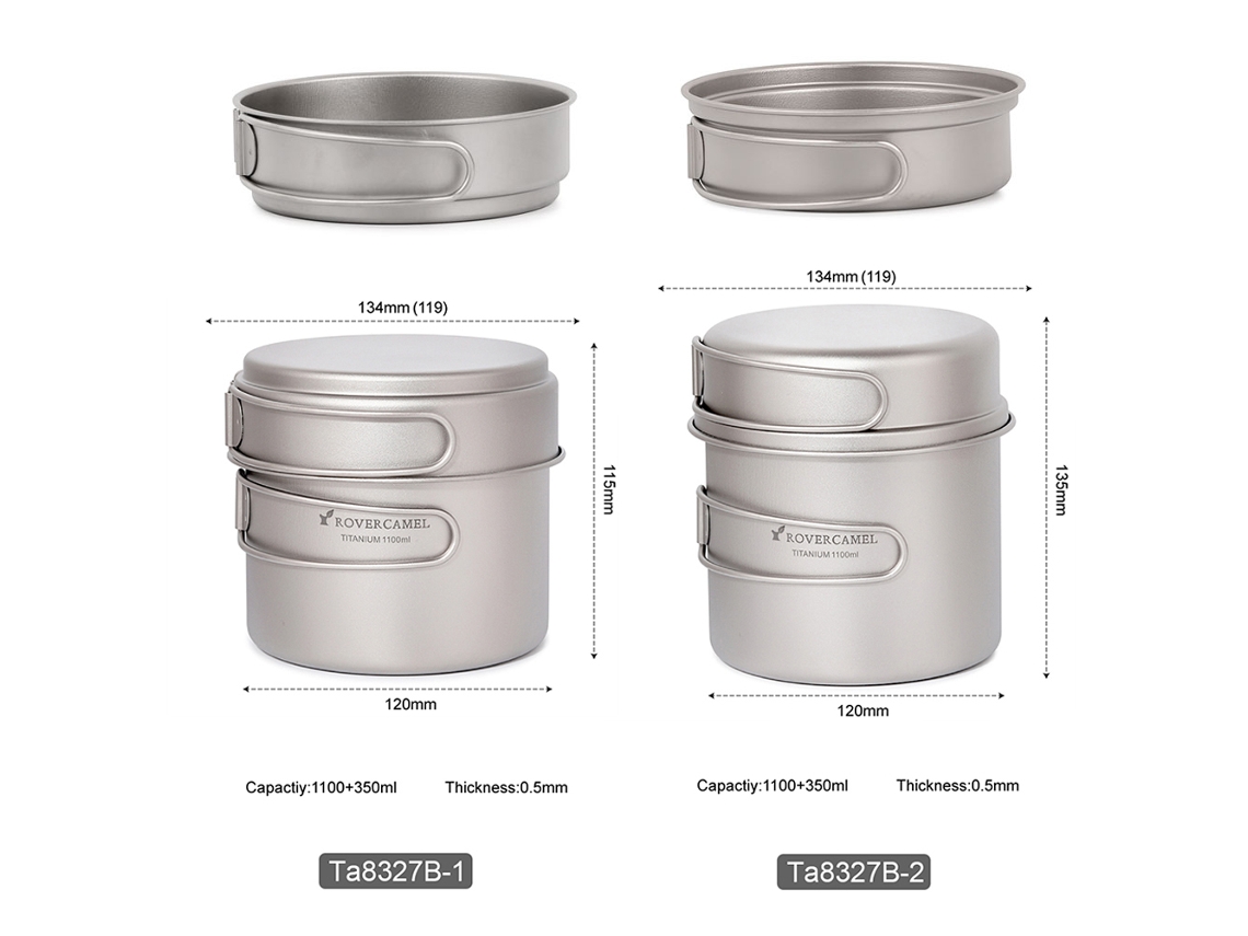 Conjunto de Cozinha Titanium Ultraleve para Camping