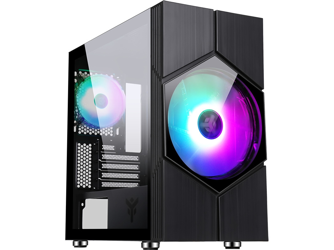 Caixa de Pc Mini Torre Micro Atx com Painel de Vidro ITEK Vortex Rgb