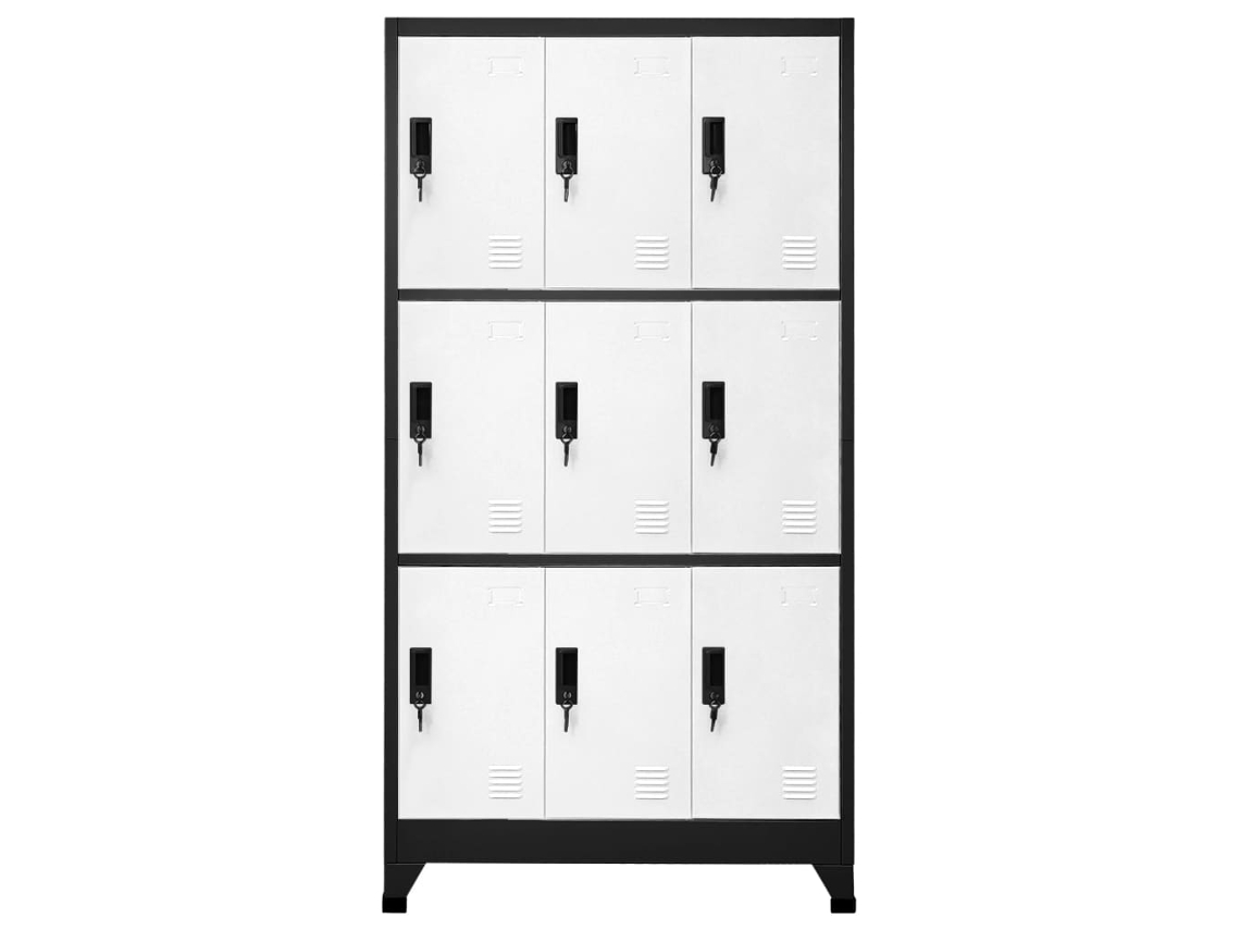 Cacifo Aço 90x45x180 cm Antracite e Branco MAISON EXCLUSIVE