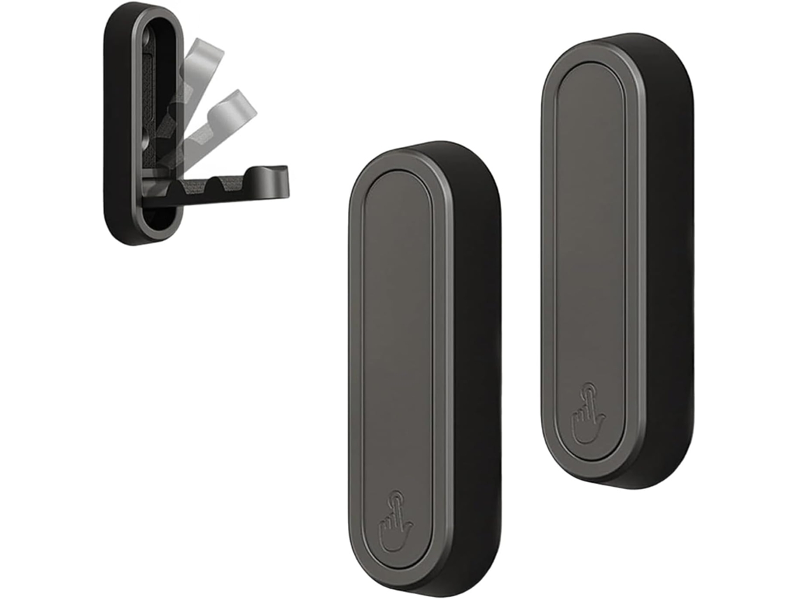 Conjunto De 2 Ganchos De Parede Dobráveis Em Liga De Zinco Resistente - Design Discreto Que Economiza Espaço, Para Pendurar Casacos, Toalhas E Chaves