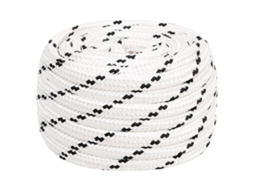 Vidaxl Corda Entrançada Para Barco 16 Mm 50 M Poliéster Branco