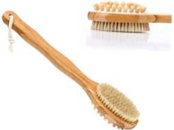 Escova De Cuidados Corporais Dupla Face Ounona Com Cabo Longo Para O Chuveiro, Esfoliação Natural, Remove Impurezas E