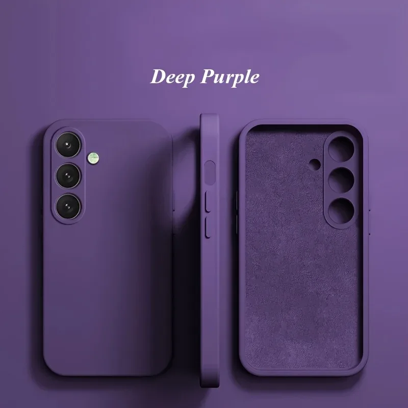 Capa De Celular Samsung Galaxy S26 Em Silicone Líquido (cristal Roxo), Capa Protetora À Prova De Choque.