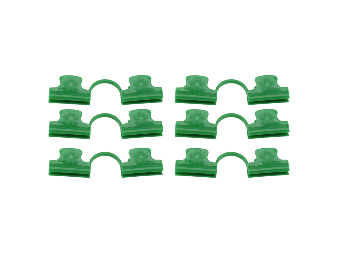 50 Clamps De Estufa Plástico Pe 2 Cabeças 11mm