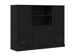 Conjunto 1 Highboard Moderno Vidaxl Preto Derivados De Madeira (132 X 35,5 X 103,5 Cm)