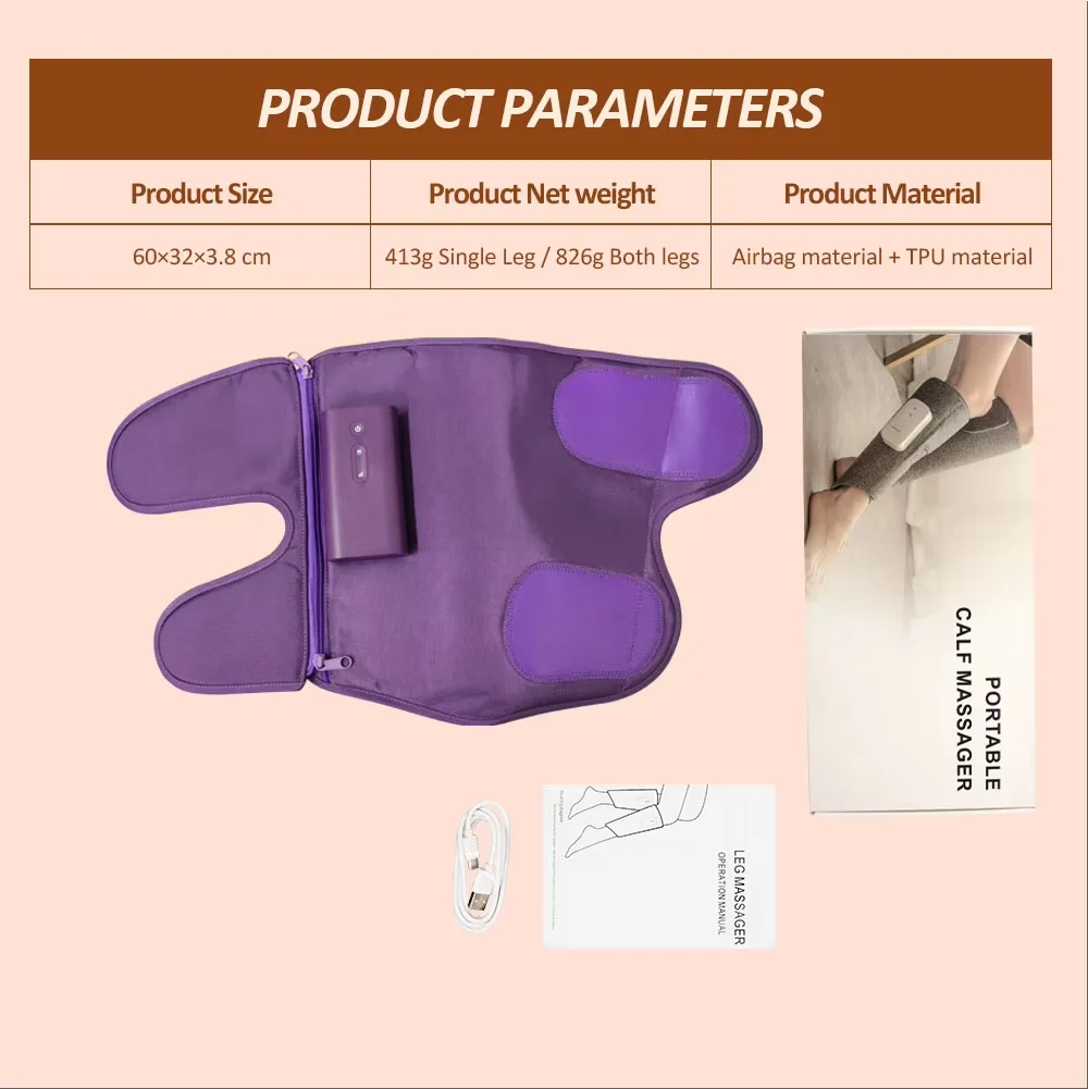 (roxo, 1 Peça) Massageador De Perna Com Airbag/massageador De Panturrilha