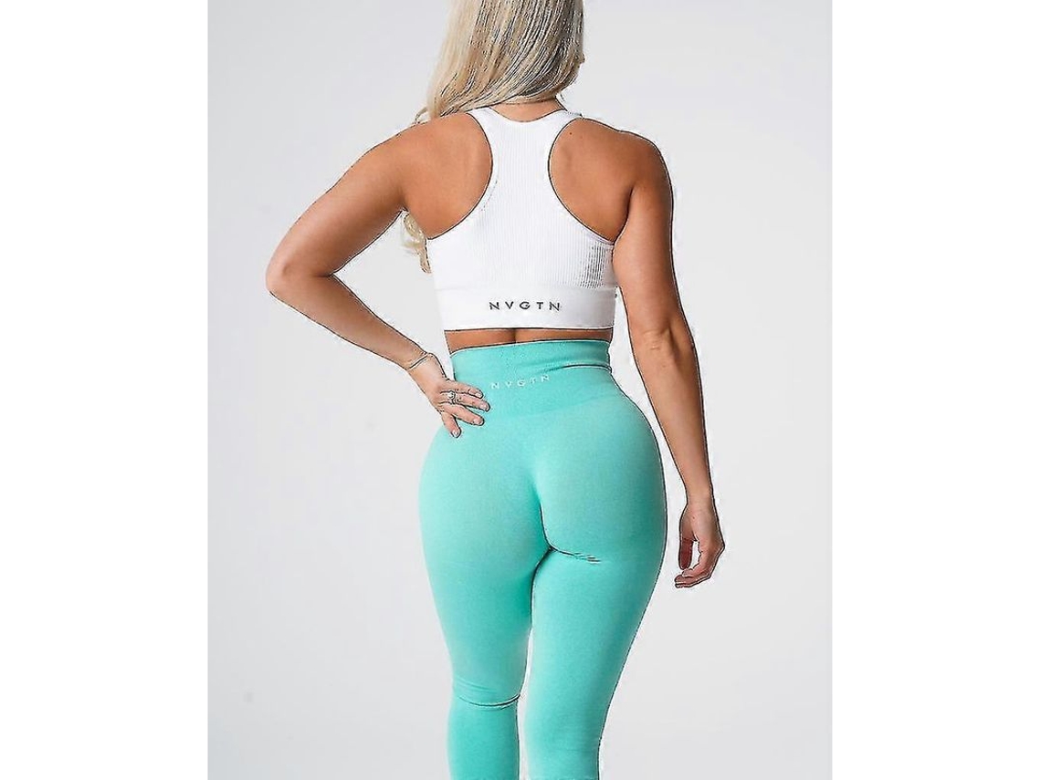 _leggings de Spandex Sem Costura Speckled Nvgtn Mulher Soft Alto Cintura para Academia Yoga