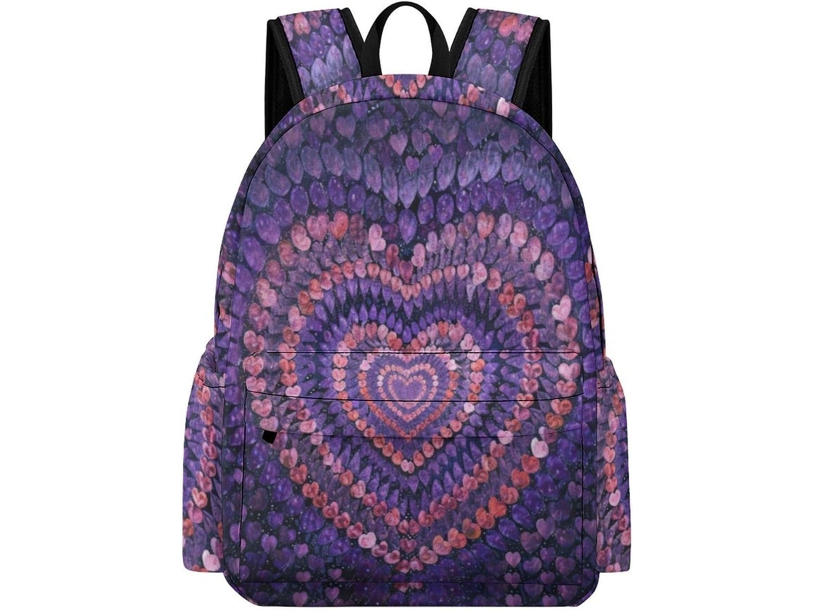 Mochila Com Estampa Corações Para Meninos 8 12 Anos, Escolar Corações, Meninas Do 4º E 5º Ano, Leve