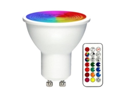 Lâmpada LED GU10 RGBW 3W Controle Remoto | S/MARCA