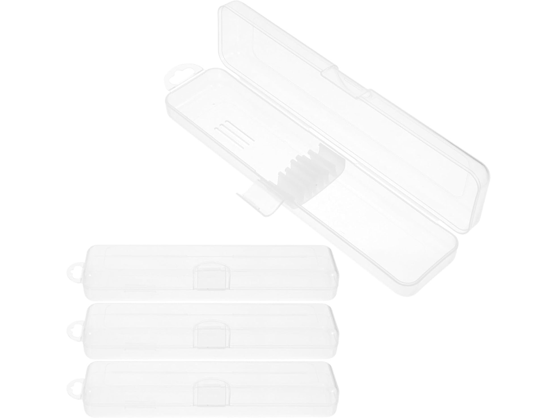 Conjunto De 4 Canudos Vidro Para Viagem Com Embalagem Transparente Papel Armazenamento Canudos Aquaforge