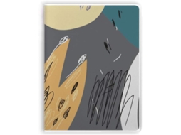 Carnet De Notas Com Sopa De Cobertura Motif Plantes Abstraites Gris