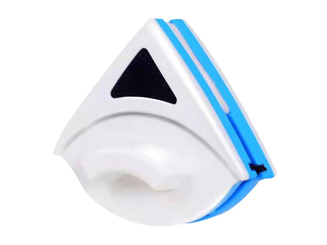 Limpador de Vidro Magnético Triangular Azul Borracha Silicone Janelas P3 8mm S/MARCA