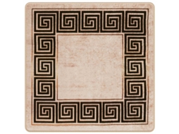 Conjunto 1 Tapete Runner Vidaxl Preto Poliéster (100 X 100 Cm)
