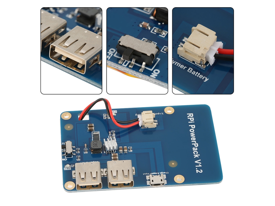 Laxiscreed Placa De Expansão De Bateria De Lithium Para Raspberry Pi Compatível Com Diversos Modelos