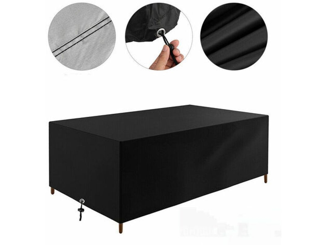 Capa para mesa de jardim Oxford 210d, resistente à água e UV, 126x126x74cm NOVA LINE