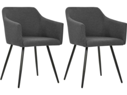 Dining Chair, Dining Chairs Vidaxl Cinzeto Tecido (n/a)