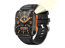 Smartwatch Kt79 Lanterna de Alto Brilho Bluetooth Chamadas Rastreador Fitness Relógio Esportivo À Prova Dágua Laranja Bestvite