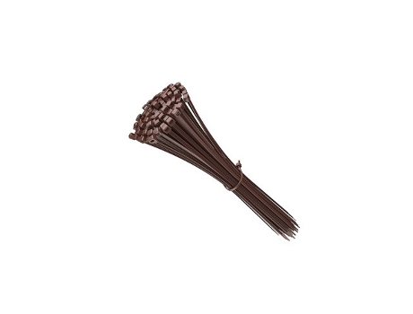 Pacote Com 100 Abraçadeiras 100 Nylon, 300x4,8 Mm, Marrom Hantums