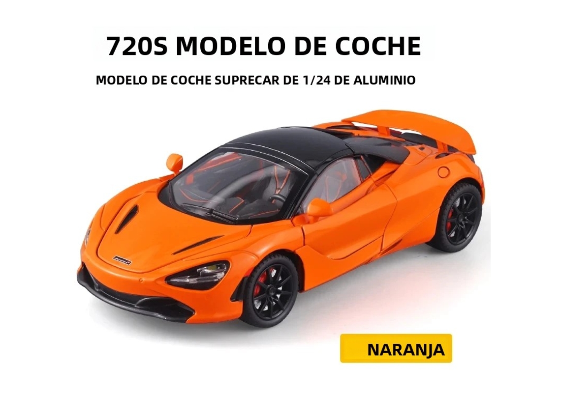 Miniatura do Carro Mcl 720s em Escala 1/24, em Liga Metálica, com Efeitos de Som e Luz. MDUG (laranja, 20,5*9,5*5,5cm)