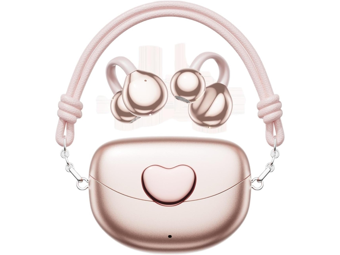 Fones De Ouvido Com Clipe Fofo, Bluetooth 6.0 Parte Traseira Aberta