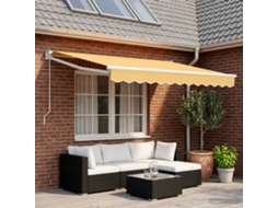 Vidaxl Toldo Retrátil Areia 3 X 2,5 M 100% Poliéster E Alumínio