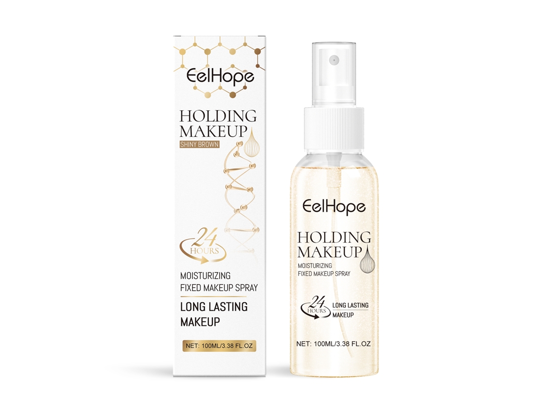 Protetor de Maquiagem Spray Brilhante Marrom