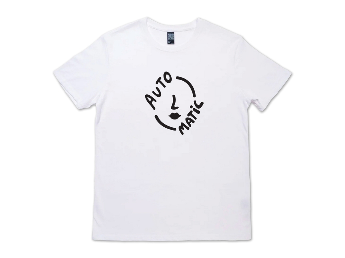 Automatic Face Logo T shirt ROCKINSTONE Unisex Adults Best Sellers Size:m (white)