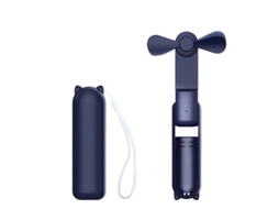 Mini Ventoinha De Mão Recarregável, 3 Velocidades, Usb, Bateria, Viagem, Azul