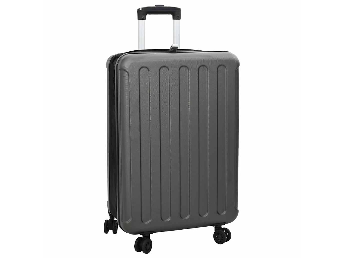Vidaxl Mala Com Bloqueio Cinzento Escuro 43 X 27 X 66 Cm Plástico Abs