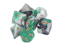 Mali 7pcs Conjunto de Dados Poliédricos de Acrílico para Jogos de Tabuleiro e Rpg Festa Bar Tipo 1