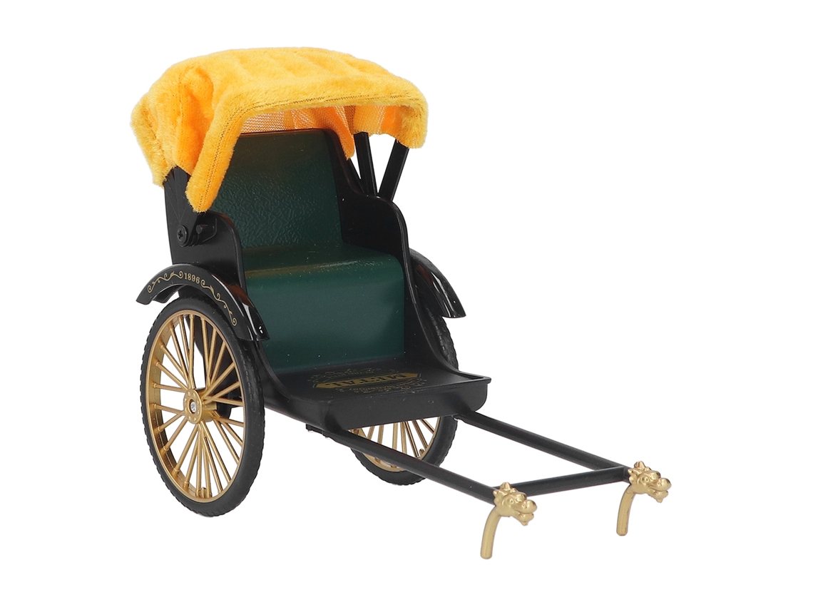Modelo De Rickshaw Retrô Em Liga Nostálgico Decoração De Coleção Detalhes Exquisite Verde Escuro