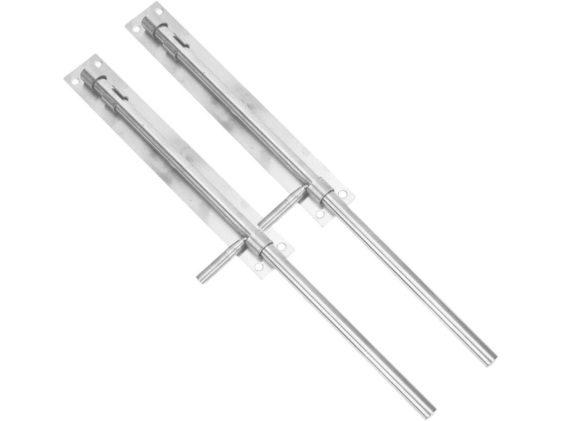 2 Peças De Trinco Aço Inoxidável Para Portão, Trava Deslizante Para Porta, Barra De Segurança Resistente Com 4