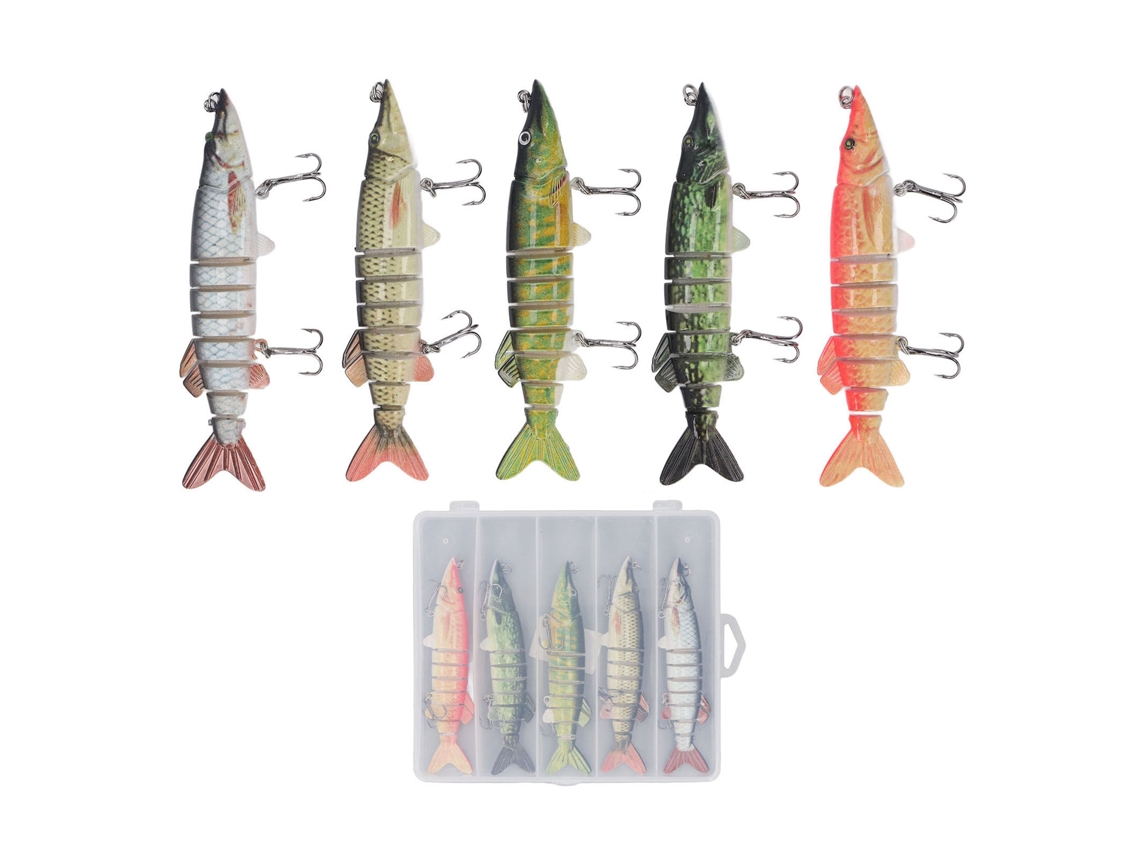 Isca de Pesca 9 Segmentos Sink Slow com Rattle Lifelike