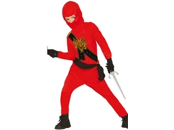 Fato de Menino DISFRAZZES Ninja Vermelho (Tam: 5 a 6 anos)