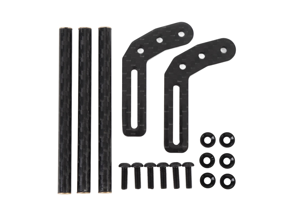 Parachoque Dianteiro De Fibra De Carbono 75mm Para Rc Crawler Scx10 Lcg 1/10 Acessórios Preto
