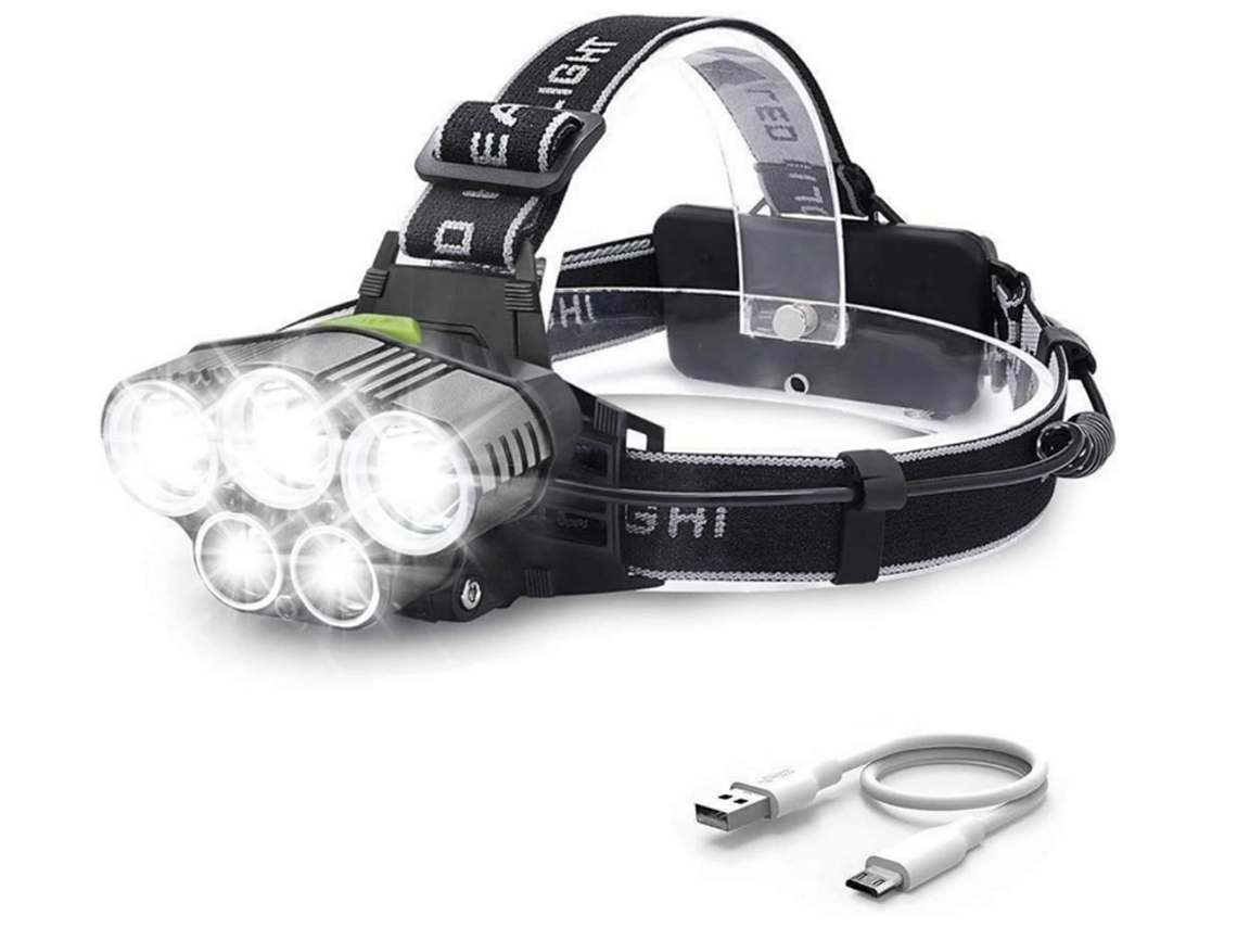 Farol Yunzii F535 Led Recarregável 10000mah 8000lm 6 Modos De Iluminação Ângulo De Iluminação De 180 Preto