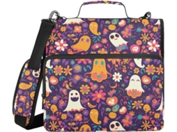 Pasta Organizadora Com Zíper, Alça De Ombro E Mão, Vários Bolsos, 3, 8cm 1, 5 Polegadas, 3 Estojos Em Formato De Sino