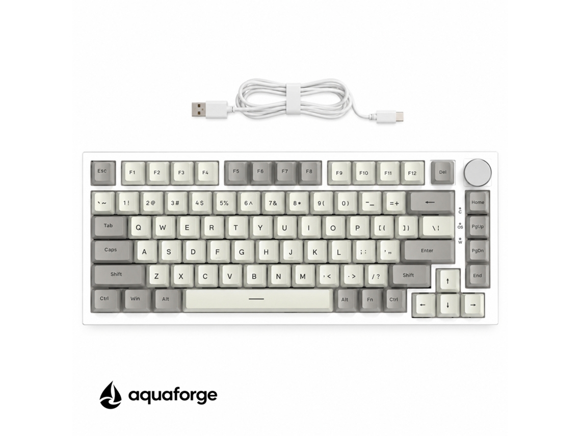 Teclado Mecânico Usb Com Fio Rgb Switch Magnético Cinzento