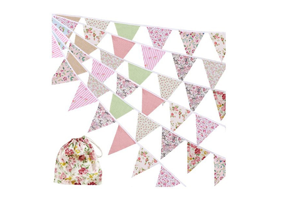Laxiscreed Bandeira De Festa Infantil Triangular Rosa Para Decoração De Aniversário De Criança