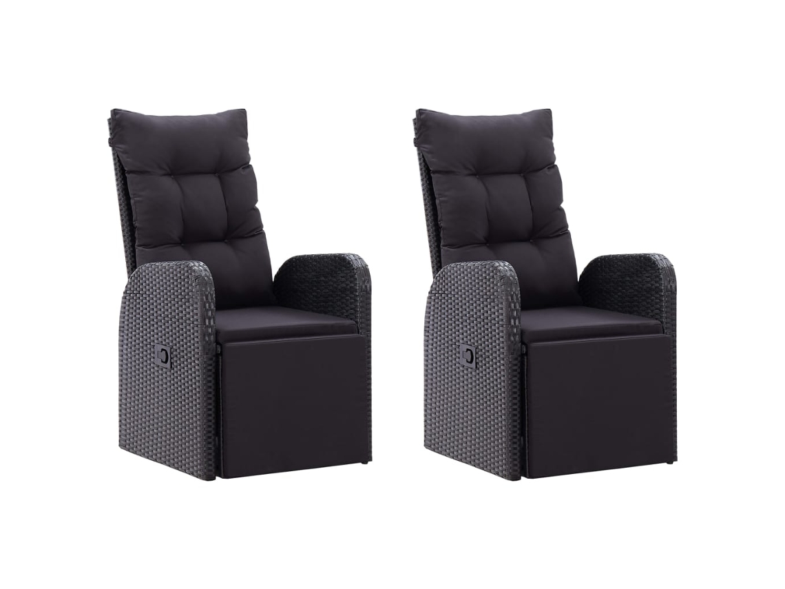 Maison Exclusive - 5 Pcs Conjunto De Jantar Para Jardim Preto